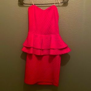 Charlotte Russe S red dress 96% polyester 2% spandex